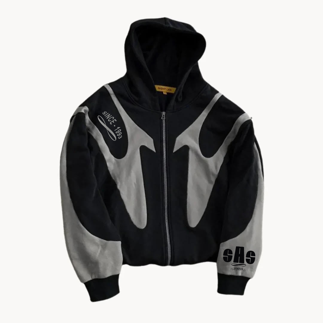 Hoodie Zippé SAS LUXUR – Édition Limitée "LIFE GOOD"